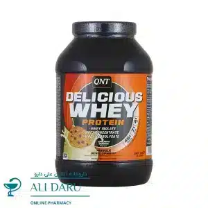 پودر پروتئین دلیشس وی کیو ان تی 2200 گرم - کرم کوکی | علی دارو