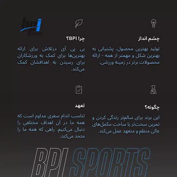 قیمت و خرید محصولات بی پی آی اسپورت اورجینال | علی دارو