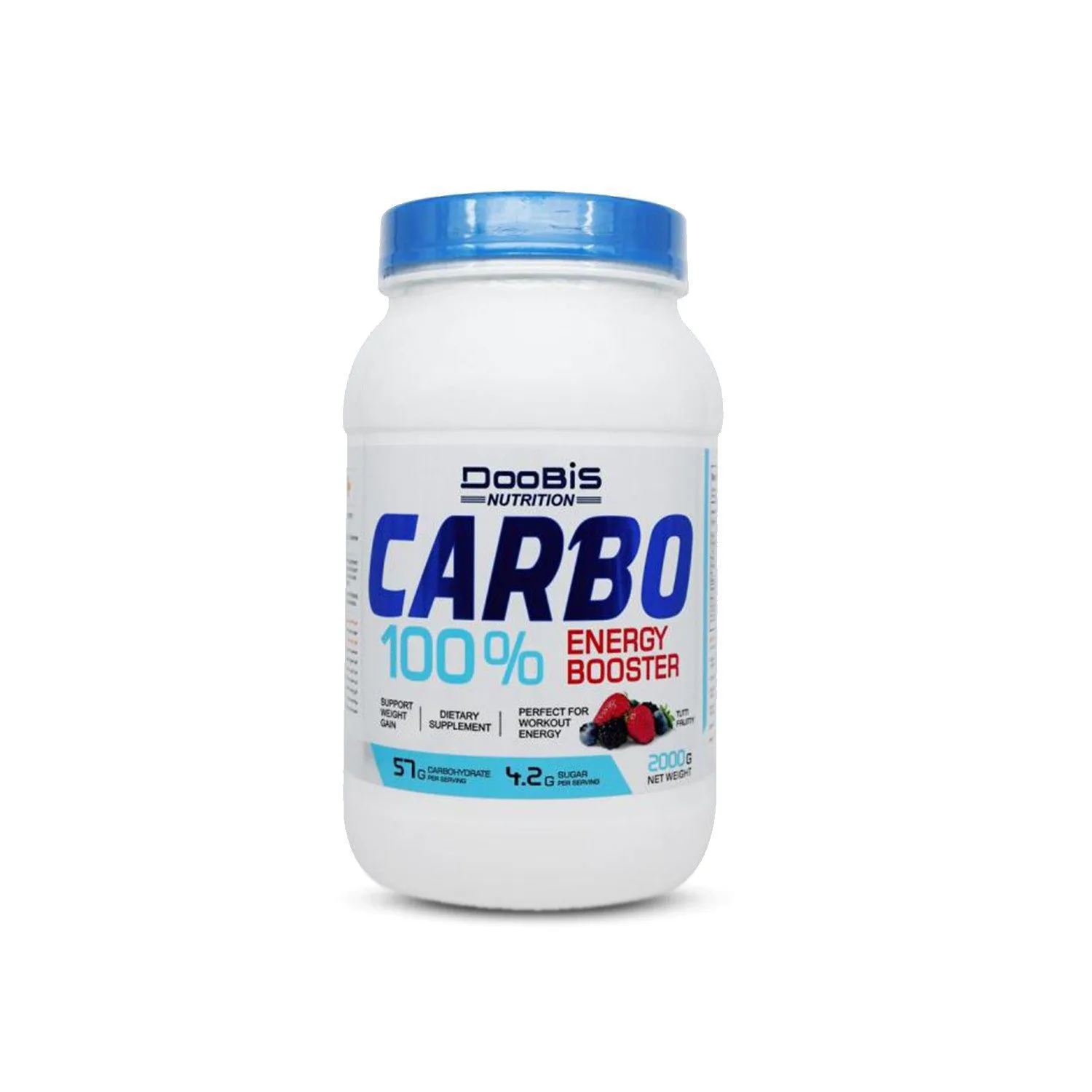 قیمت و خرید مکمل بدنسازی | علی دارو پودر کربو 100% دوبیس نوتریشن 2000 گرم - توتی فروتی | علی دارو